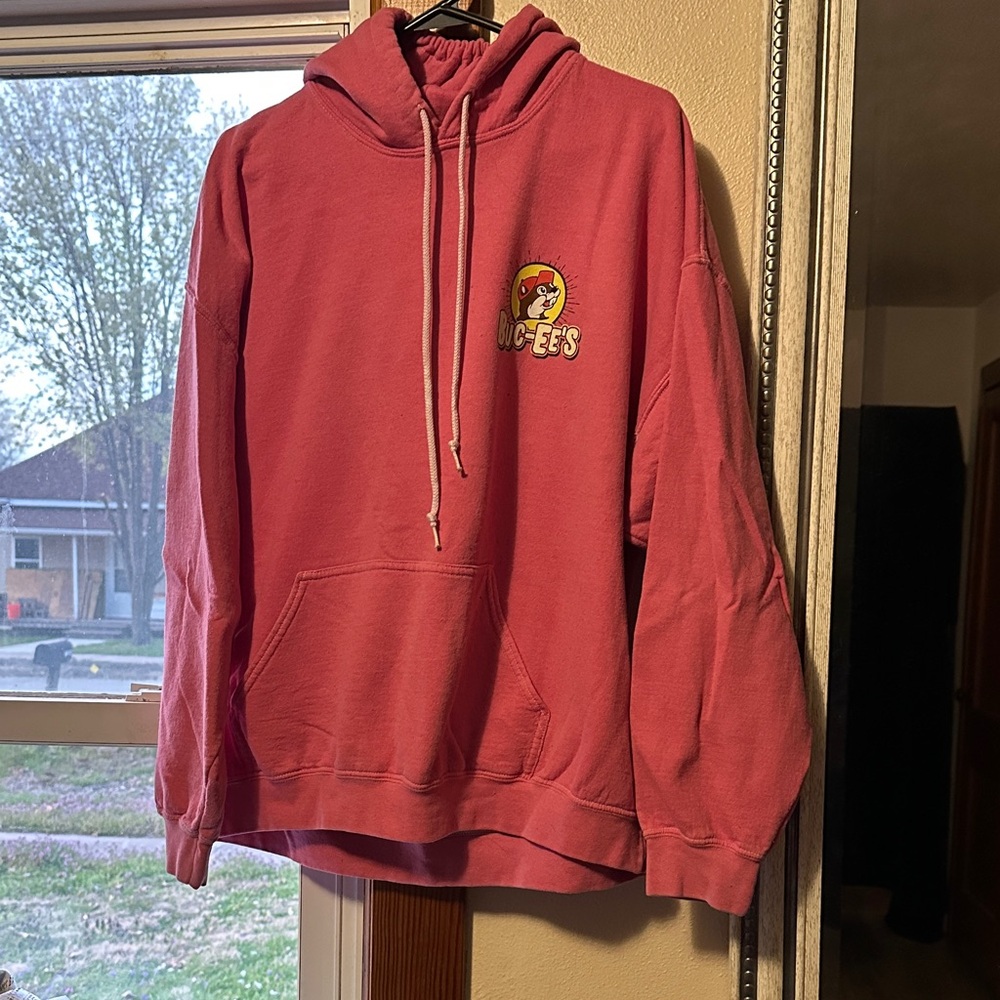 Pink Pullover Hoodie - Men's Casual Hooded Sweatshirt